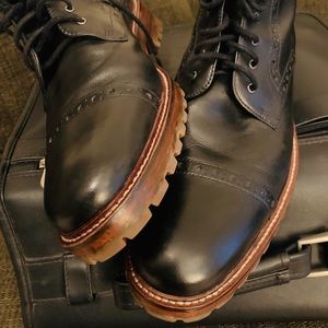 Johnston & Murphy Men’s Cap Toe Brogue Boots.